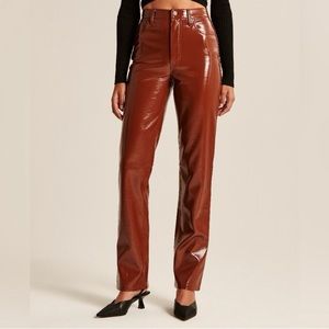 NWT Curve Love 90’s Straight Ultra High Rise Vegan Leather Abercrombie Pants